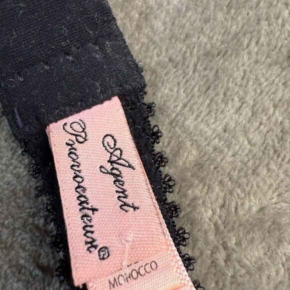 Agent Provocateur Black Pink Lace Bra 36C Knickers Forever Elegant - Picture 8 of 11
